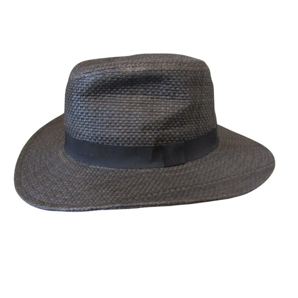 August Hat Company Brown Fedora Straw Hat Black Band Beach Classic One Size - Picture 1 of 8